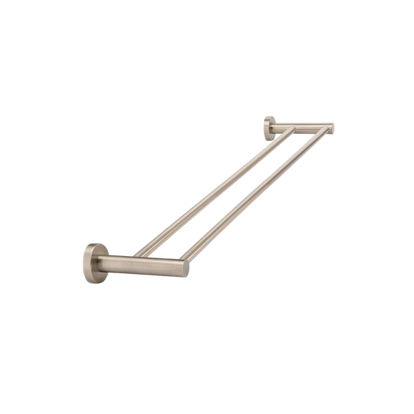 Meir Round Double Towel Rail 600mm Champagne
