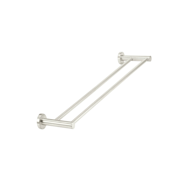 Meir Round Double Towel Rail 600mm Brushed Nickel