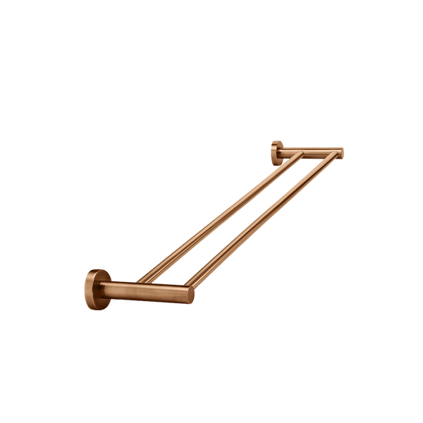 Meir Round Double Towel Rail 600mm Lustre Bronze