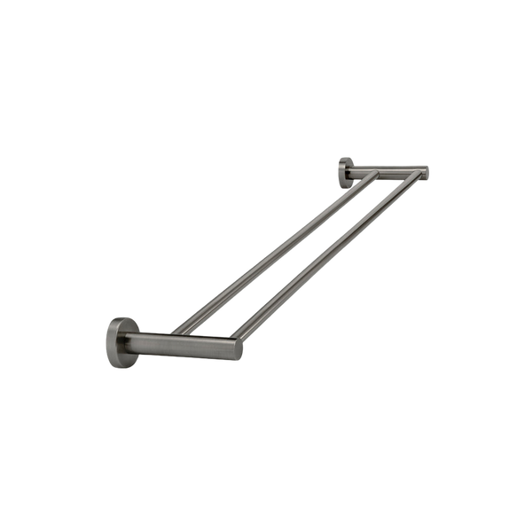 Meir Round Double Towel Rail 600mm Shadow Gunmetal