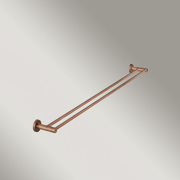 Meir Round Double Towel Rail 900mm Lustre Bronze