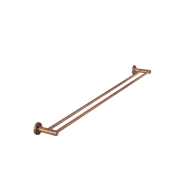 Meir Round Double Towel Rail 900mm Lustre Bronze