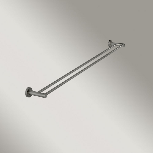 Meir Round Double Towel Rail 900mm Shadow Gunmetal