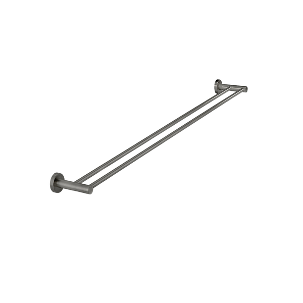 Meir Round Double Towel Rail 900mm Shadow Gunmetal