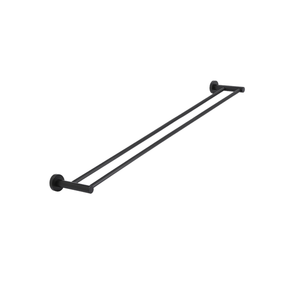 Meir Round Double Towel Rail 900mm Matte Black