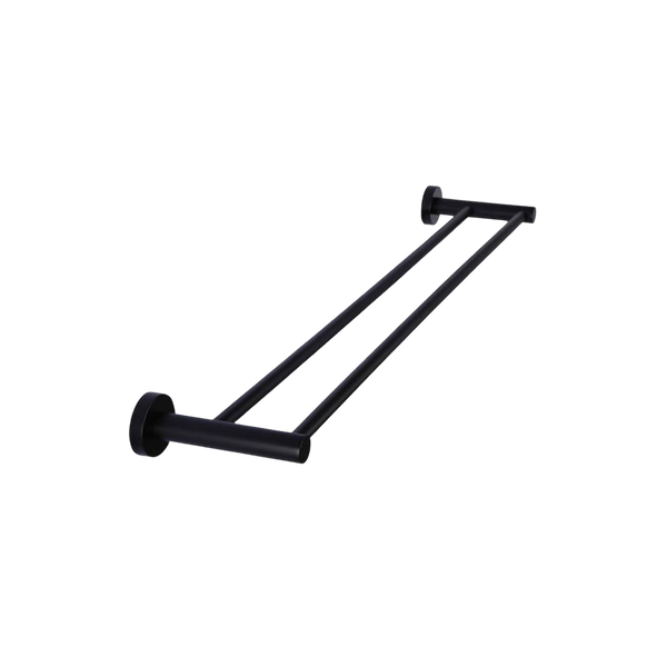 Meir Round Double Towel Rail 600mm Matte Black
