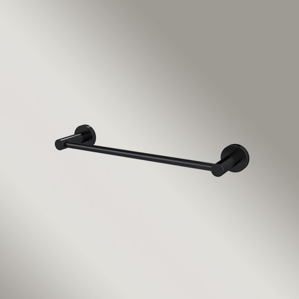 Meir Round Single Towel Rail 300mm Matte Black