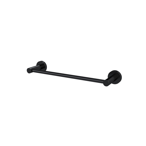 Meir Round Single Towel Rail 300mm Matte Black