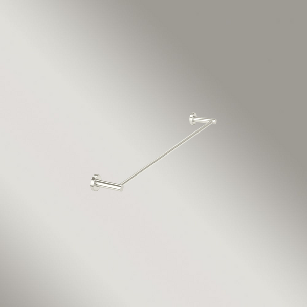Meir Round Single Towel Rail 600mm Brushed Nickel