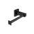 Meir Square Toilet Roll Holder With Round Bar Matte Black