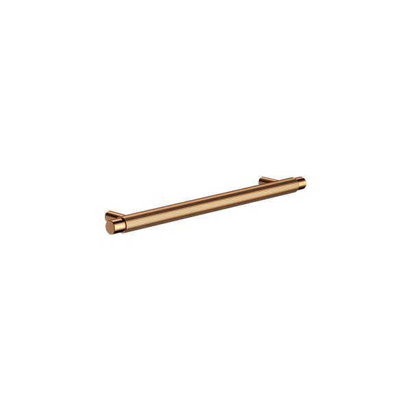 Meir Oppen Round Pull 200mm Cabinet Handle Linear Lustre Bronze
