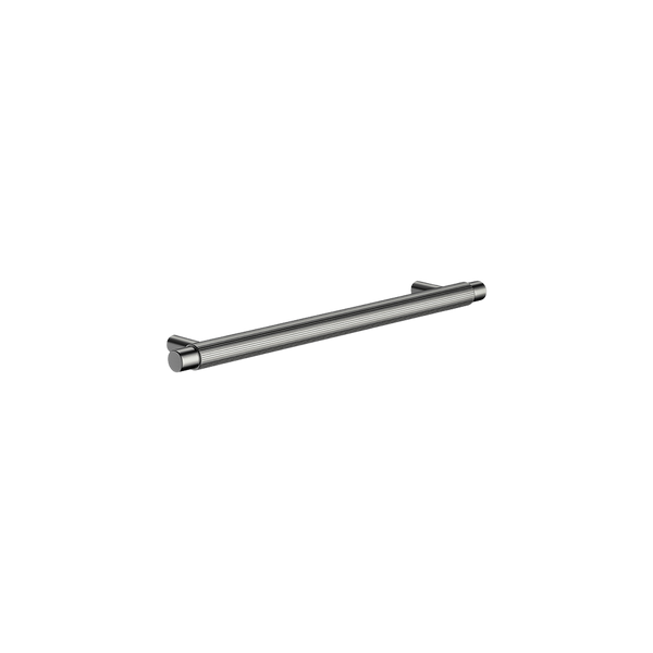 Meir Oppen Round Pull 200mm Cabinet Handle Linear Shadow Gunmetal