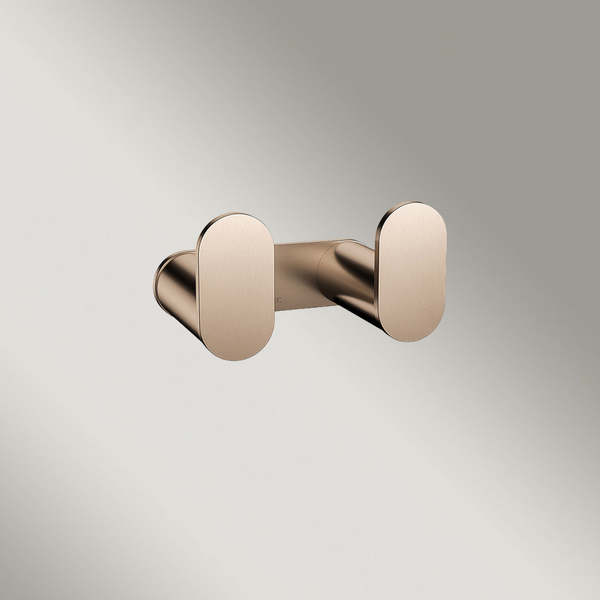 Meir Curvae Double Robe Hook Champagne