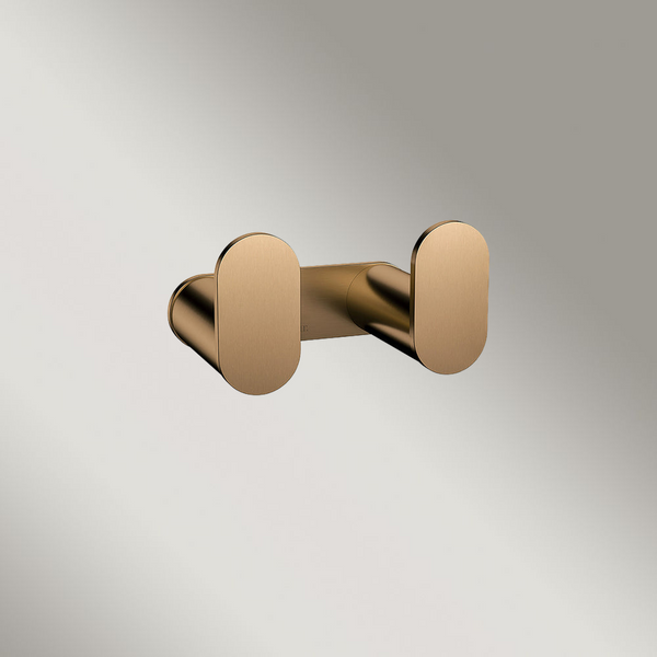 Meir Curvae Double Robe Hook Lustre Bronze