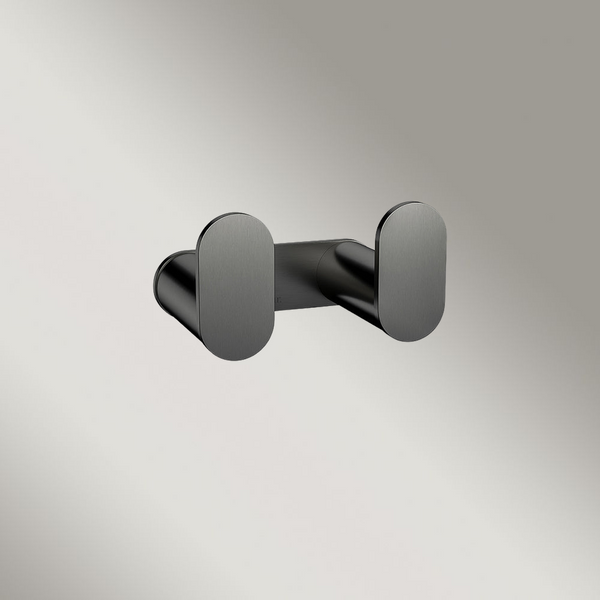 Meir Curvae Double Robe Hook Shadow Gunmetal