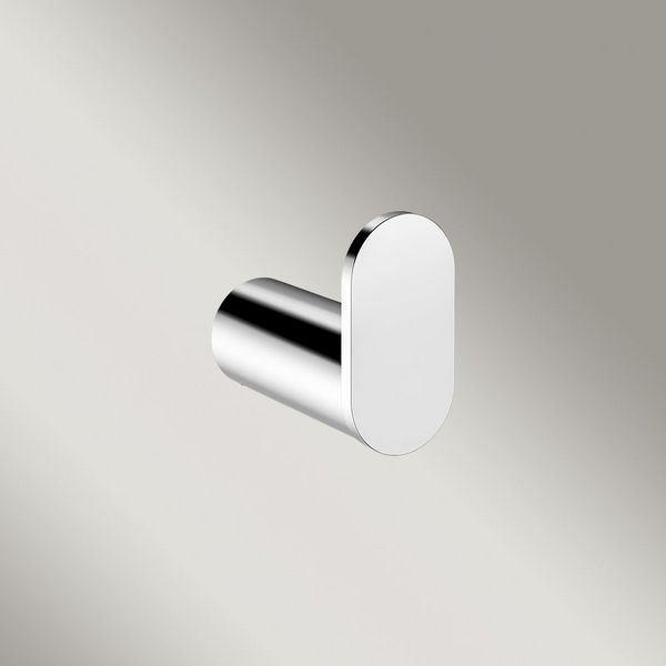 Meir Curvae Single Robe Hook Polished Chrome