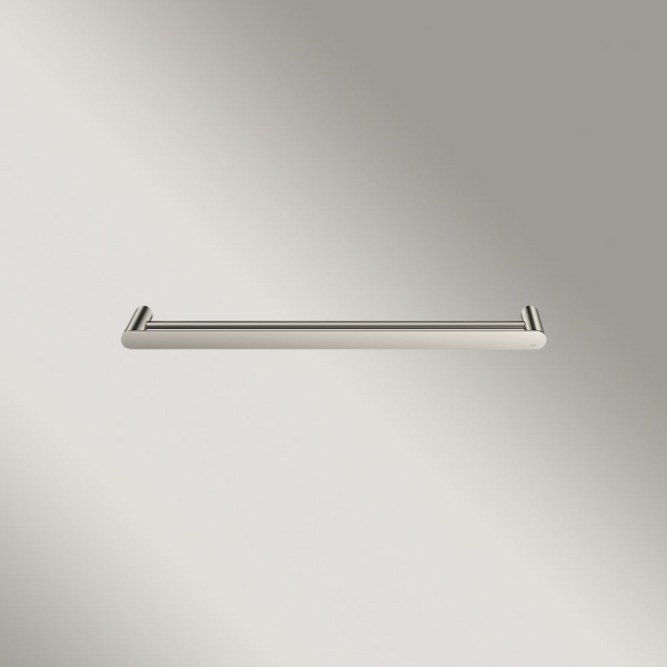 Meir Curvae Double Towel Rail 600mm Brushed Nickel