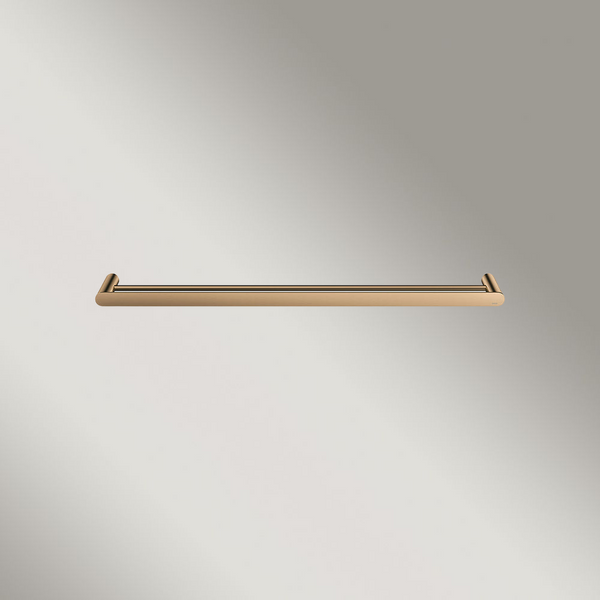 Meir Curvae Double Towel Rail 800mm Lustre Bronze