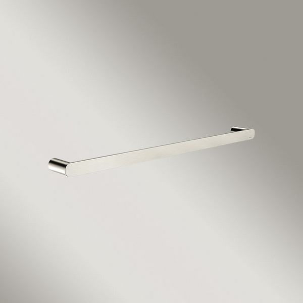 Meir Curvae Single Towel Rail 600mm Brushed Nickel