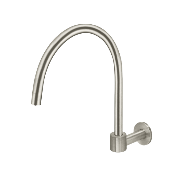 Meir Round High-Rise Swivel Wall Spout Brushed Nickel