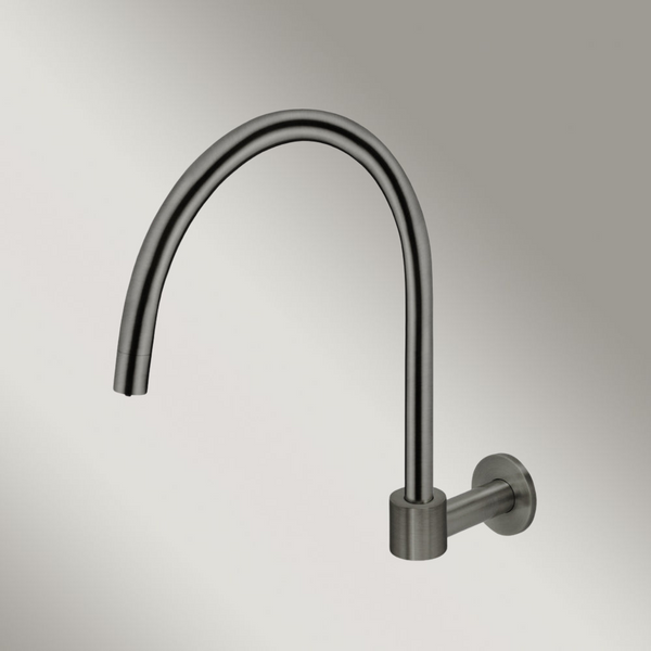 Meir Round High-Rise Swivel Wall Spout Shadow Gunmetal
