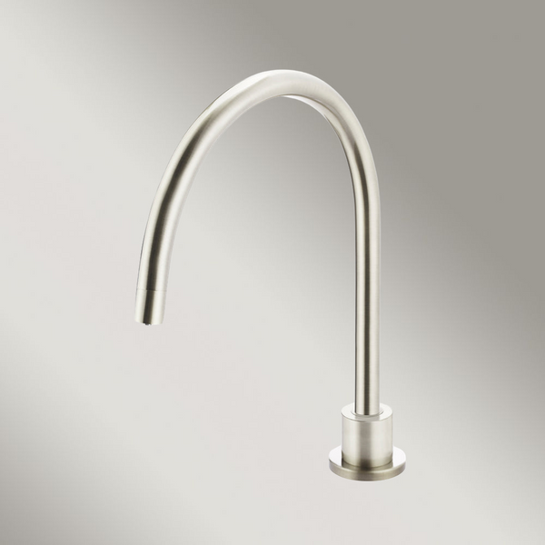Meir Round High-Rise Swivel Hob Spout Brushed Nickel