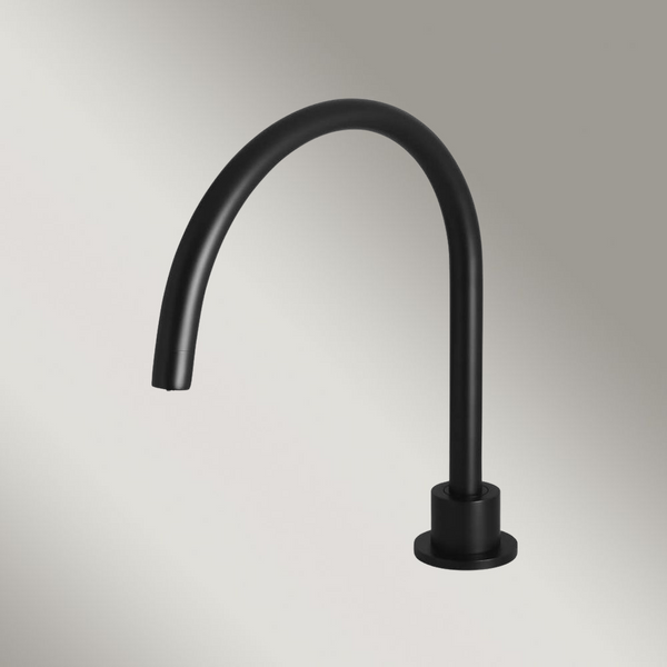Meir Round High-Rise Swivel Hob Spout Matte Black
