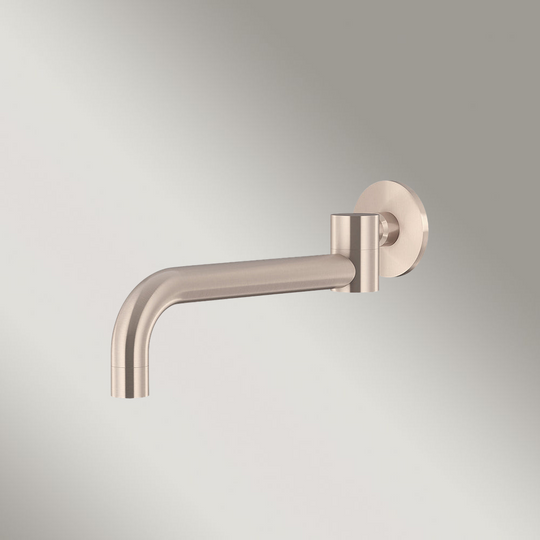 Round Swivel Wall Spout Champagne