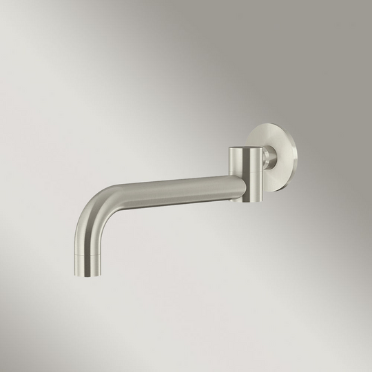 Round Swivel Wall Spout Brushed Nickel