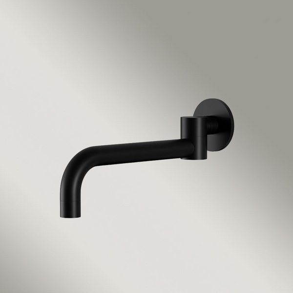Meir Round Swivel Wall Spout Matte Black