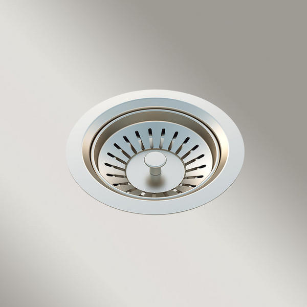 Meir Lavello Sink Strainer And Waste Plug Basket With Stopper Brushed Nickel