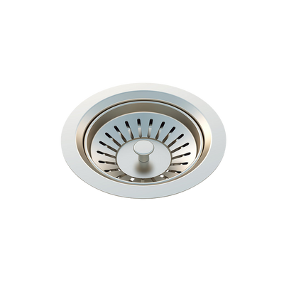 Meir Lavello Sink Strainer And Waste Plug Basket With Stopper Brushed Nickel