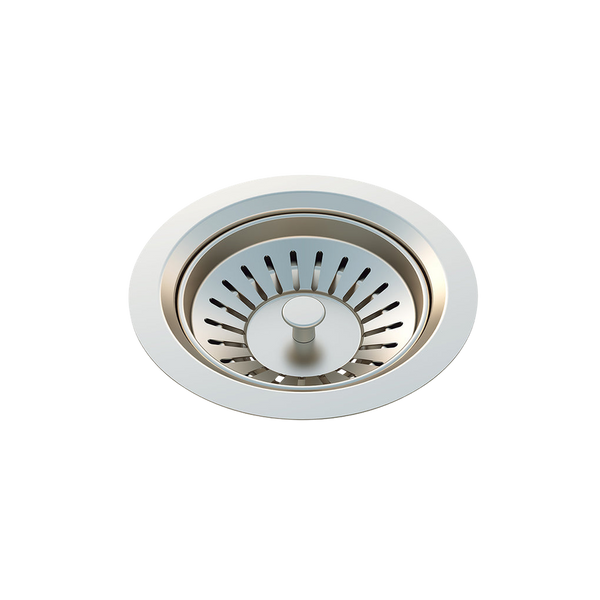 Meir Lavello Sink Strainer And Waste Plug Basket With Stopper Brushed Nickel