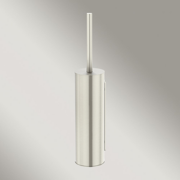 Meir Round Toilet Brush And Holder Brushed Nickel