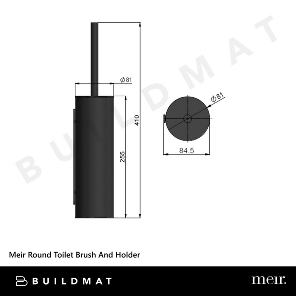 Meir Round Toilet Brush And Holder Lustre Bronze