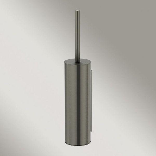 Meir Round Toilet Brush And Holder Shadow Gunmetal
