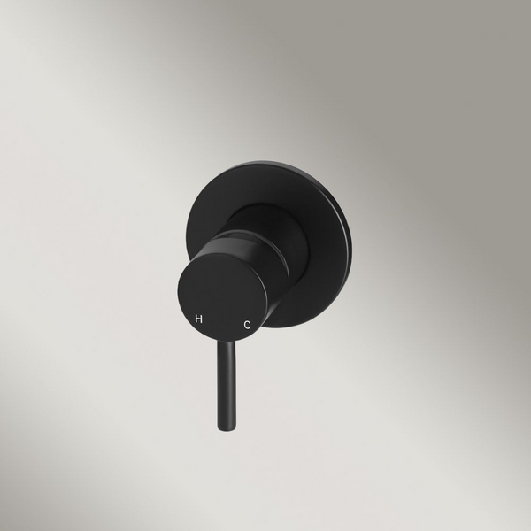 Meir Round Wall Mixer Short Pin-Lever (Complete Kit) Matte Black