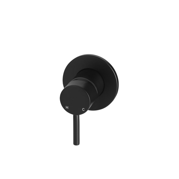 Meir Round Wall Mixer Short Pin-Lever (Complete Kit) Matte Black