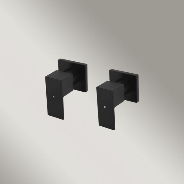 Meir Square Quarter Turn Wall Top Assemblies Matte Black