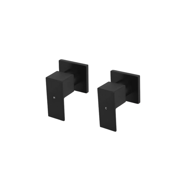 Meir Square Quarter Turn Wall Top Assemblies Matte Black