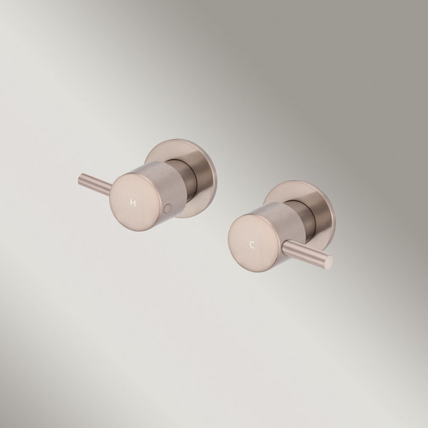 Meir Round Quarter Turn Wall Top Assemblies Champagne