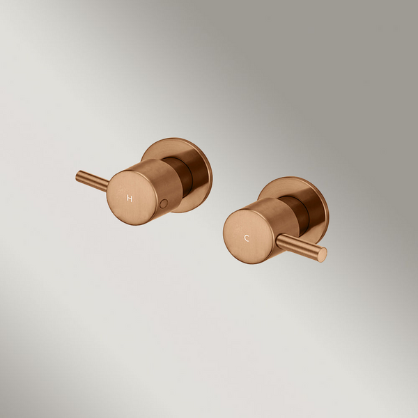 Meir Round Quarter Turn Wall Top Assemblies Lustre Bronze