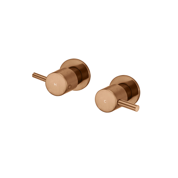 Meir Round Quarter Turn Wall Top Assemblies Lustre Bronze