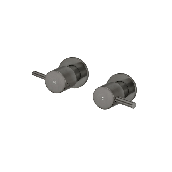 Meir Round Quarter Turn Wall Top Assemblies Shadow Gunmetal