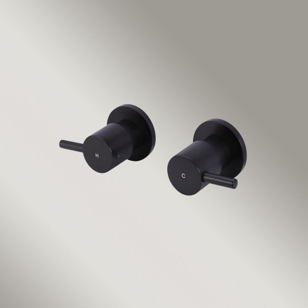 Meir Round Quarter Turn Wall Top Assemblies Matte Black