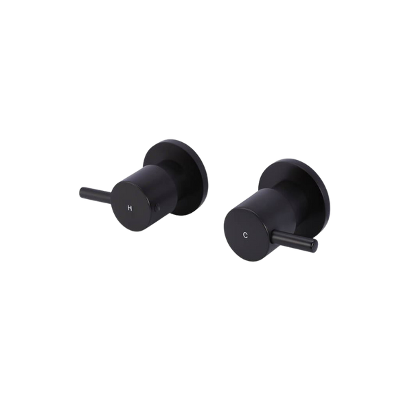 Meir Round Quarter Turn Wall Top Assemblies Matte Black