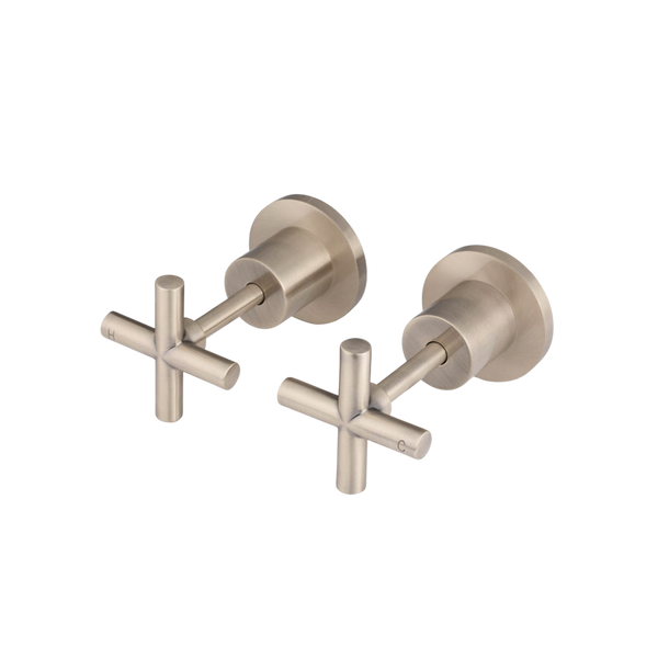 Meir Cross Handle Jumper Valve Wall Top Assemblies Champagne