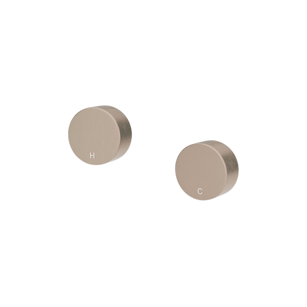 Meir Circular Wall Taps Champagne