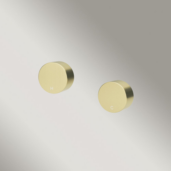 Meir Circular Wall Taps Tiger Bronze