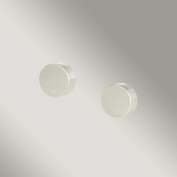 Meir Circular Wall Taps Brushed Nickel